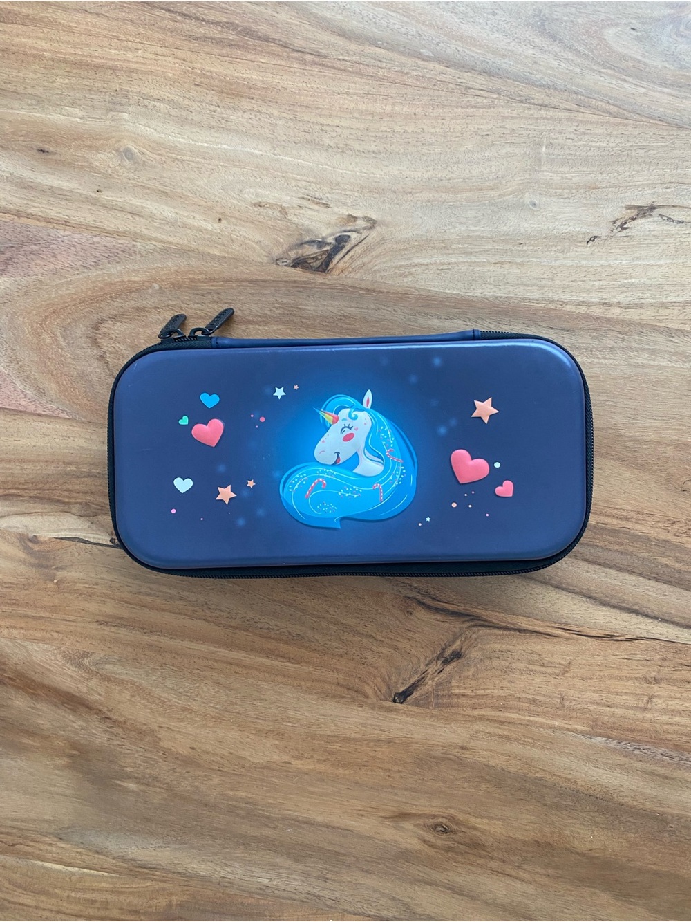 Switch 1 Case - protective, carrying case - Navy blue with unicorn design